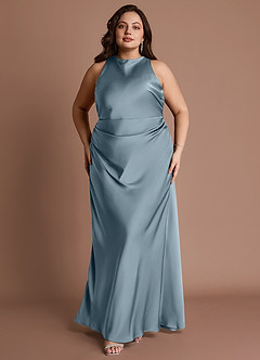 Abito Lungo Azzurro Polvere Evadne image10