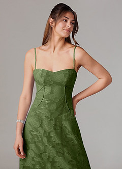 Azazie Valentine Suknie dla druhen Linia A Dekolt w kształcie serca Kwiatowe wypalenie Do ziemi Sukienka image6