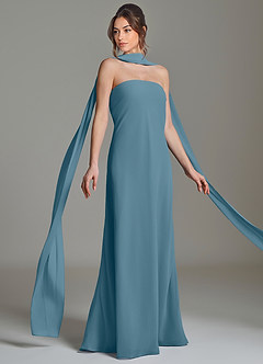 Azazie Ilana Bridesmaid Dresses Bermuda A-Line Strapless Chiffon Dress image5
