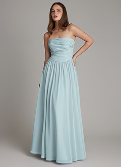 Azazie Andreina Bridesmaid Dresses Mist A-Line Pleated Chiffon Dress image1