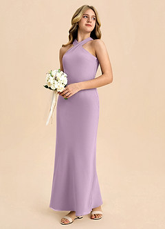 Azazie Doretta Junior Klä av Tubklänning i Chiffong Plisserad image6