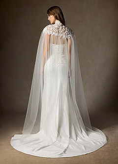 front Cape en tulle et dentelle brodée