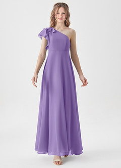Azazie Arabella Junior Tahiti A-Line Ruched Chiffon Dress image5