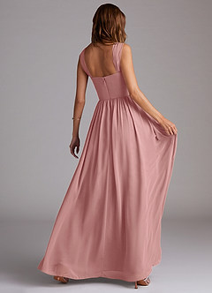 Azazie Calianna Bridesmaid Dresses Dusty Rose A-Line Off the Shoulder Chiffon Convertible Dress image6