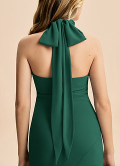 Azazie Velli Junior Vestido Esmeralda de Chiffon de sereia com Pescoço alto image6