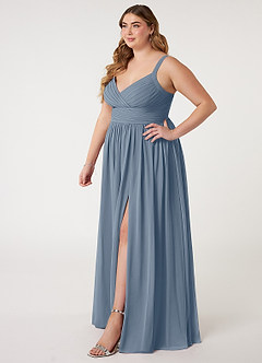 Azazie Chanel Bridesmaid Dresses Twilight A-Line Pleated Chiffon Dress image10