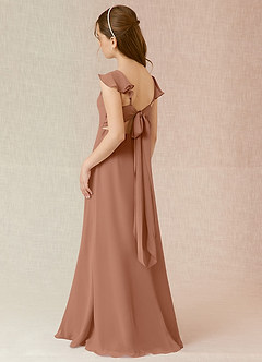 Azazie Everett Junior Bronzer A-Line Chiffon Dress image6