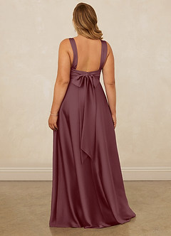 Christian Siriano Bridal for Azazie 1001 Bridesmaid Dresses Sangria A-Line Sweetheart Neckline Stretch Satin Dress image2