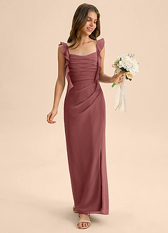 Azazie Jessamine Junior Amethyst Mermaid Sweetheart Neckline Chiffon Dress image3