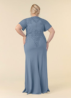 Azazie Adonna Mother of the Bride Dresses Dusty Blue Mermaid Lace Dress image9