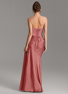Azazie Zorah Bridesmaid Dresses Antique Rose Mermaid Corset Stretch Satin Convertible Dress image6