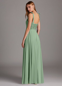 Azazie Marin Final Sale Black A-Line Sweetheart Neckline Stretch Chiffon Dress image4