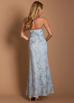 Maxi jurk Chrissy Poederblauw image2