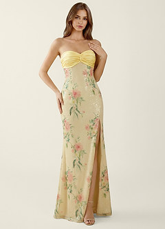 Serafina Lemon Sorbet Sequins Corset Mermaid Prom Dress image4