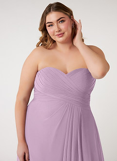 Azazie Arabella Allure Brautjungfernkleider Wandelbar A-Linie Herzausschnitt Chiffon Kleid Blauregen image18