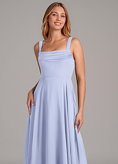 Azazie Shaude Bridesmaid Dresses Lavender A-Line Pleated Chiffon Dress image5