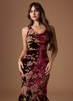 Robe Maxi Bourgogne Bloom Paola image6