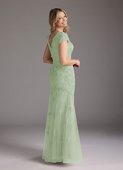 Azazie Marbella Mother of the Bride Dresses Dusty Sage Mermaid Queen Anne Sequins Lace Dress image6