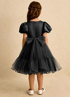 Azazie Cocoa Abiti da Ragazza di Fiori Abito Principessa in Tulle Plissettato Nero image6