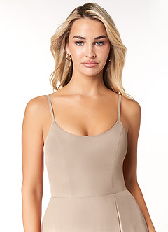 Azazie Moira Suknie dla druhen Linia A z kieszeniami Szyfon Do ziemi Sukienka image6