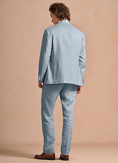 front Harrison Azul Polvoriento Traje 100% lino