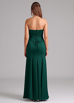 Azazie Ximena Bridesmaid Dresses Emerald Mermaid Corset Stretch Satin Convertible Dress image6