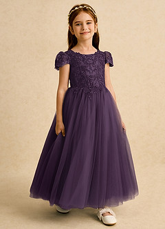Azazie Puff Flower Girl Klänningar Klänning Balklänning i Tyll Spets image6