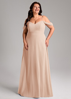 Azazie Marley Bridesmaid Dresses English Rose A-Line Off the Shoulder Chiffon Convertible Dress image13