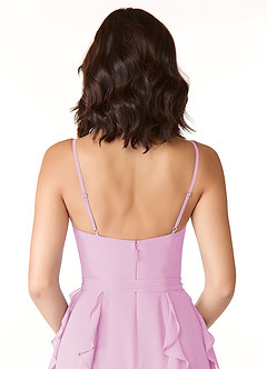 Azazie Peyton Brudtärnklänningar Klänning av A-Line i Chiffong Ruched Godisrosa image3