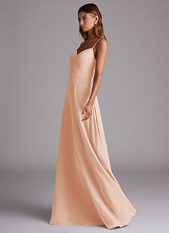 Azazie Marley Bridesmaid Dresses English Rose A-Line Off the Shoulder Chiffon Convertible Dress image6