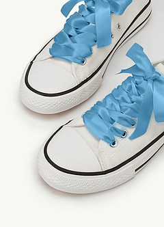 front Personalized Ribbon Canvas Sneakers