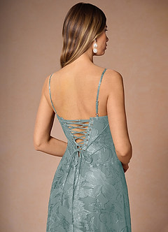Hollis Powder Blue Lace Back Maxi Dress image4