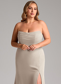 Azazie Saige Bridesmaid Dresses Frost A-Line Off the Shoulder Chiffon Convertible Dress image11
