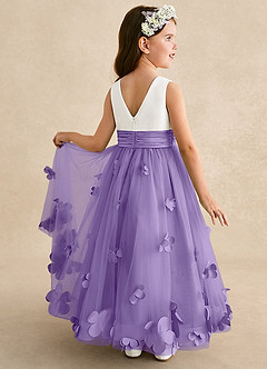 Azazie Vi Flower Girl Dresses Tahiti A-Line Sleeveless Tulle Dress image1