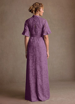 Azazie Hypatia Suknie dla Matki Panny Młodej Osłona Pofałdowany Kwiatowe wypalenie Długość podłogi Sukienka image3