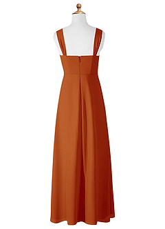 Azazie Denice Junior Paprika A-Line Chiffon Dress image9