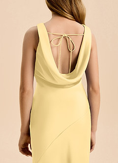 Azazie Rylina Junior Robe Sirène en Satin extensible Beurre image7