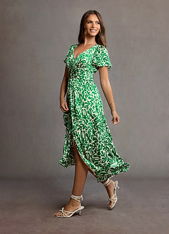 Alex Green Abstract Midi Dress image4