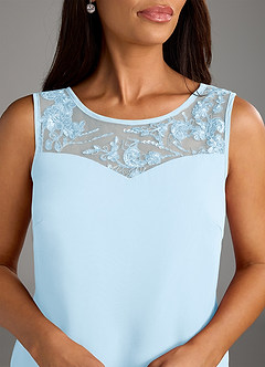 Azazie Maura vestidos de madre de la novia Vestido de Azul Cielo de Gasa de Mono/Traje de pantalón con Lentejuela image5