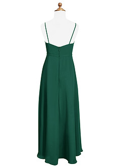 Azazie Naeem Junior A-Linie Gestreift Chiffon Kleid Smaragd image5