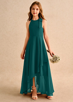 Azazie Boop Junior Formal Flower Girl Klänningar Klä A-Line i Chiffong Rosett image4