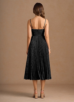 Annie Black Pleated Midi Dress image2