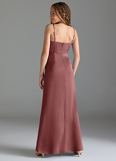 Azazie Maci Junior Klä av Sjöjungfru i Stretch Satin Plisserad image5