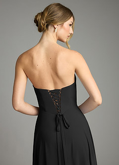 Azazie Ayla Abiti da Damigella Abito A-Line in Chiffon Scollo a Cuore Nero image11