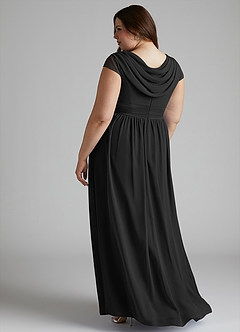 Azazie Organa Final Sale Desert Rose A-Line Pleated Chiffon Dress image10