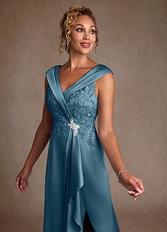 Azazie Santa Monica Mother of the Bride Dresses Bermuda A-Line Lace Dress image5