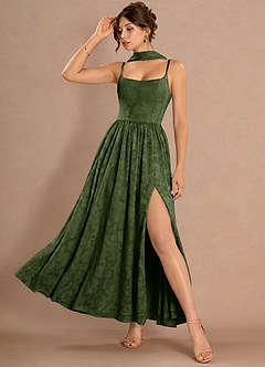Kleid Orienne Olivgrün image1