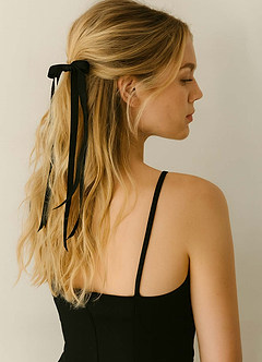 front Ribbon Charm Scrunchie
