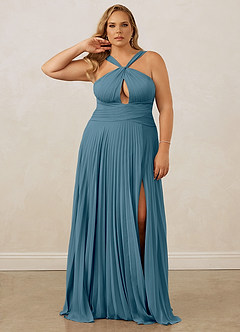 Christian Siriano Bridal for Azazie 1009 Bridesmaid Dresses Bermuda A-Line Pleated Chiffon Dress image11