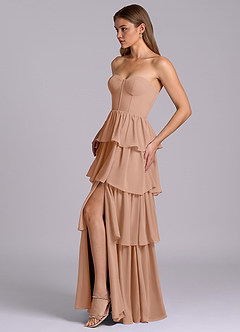 Azazie Faye Suknie dla druhen Linia A Dekolt w kształcie serca Szyfon Do ziemi Sukienka image3